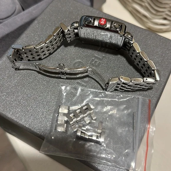 MICHELE Ladies Deco Mother of Pearl Dial Chronograph Stainless Steel - Picture 11 of 14